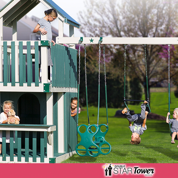 Double Star Tower Series Swing Sets